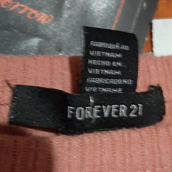 Striped Pink Forever21 Tee - Picture 2 of 4